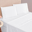 Jogo De Lençol Queen Branco 300 Fios Toque Macio 4 Peças