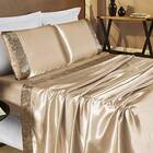 Jogo De Lençol Queen Cetim Oncinha Safari 4 Peças - Bronze