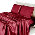 Jogo De Lençol Queen Cetim Shine 4pç 100% Poliéster - Vinho