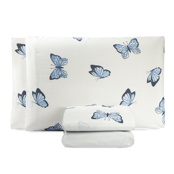 Jogo De Lençol Queen Essencialle 150 Fios 4 Peças - Borboleta
