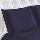 Jogo De Lençol Queen Fascinio 3 Peças - Azul Marinho - 100% P