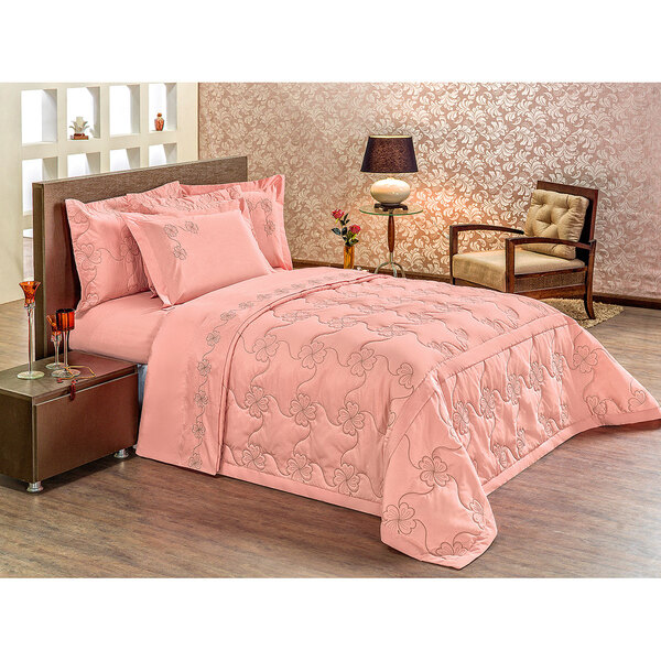 Jogo de Lençol Queen Goiaba 4 Peças Percal 180 Fios