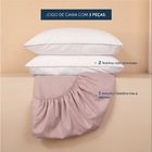 Jogo De Lençol Queen Linea Percal 200 Fios 3 Peças - Rose