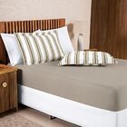 Jogo De Lençol Queen Marim Malha 100% Algodão 3 Peças - Caqui