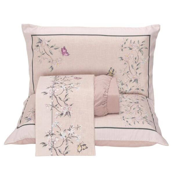 Jogo De Lençol Queen Micropercal 300 Fios Toque De Algodão 4