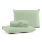 Jogo De Lençol Queen Mirante 3 Peças - Verde - 100% Algodão -