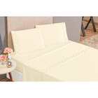 Jogo De Lençol Queen Palha 300 Fios Toque Macio 4 Peças