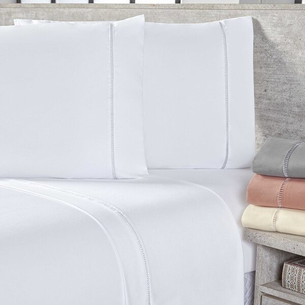 Jogo De Lençol Queen Percal 400 Fios 3 Peças - Branco