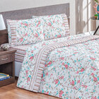 Jogo De Lençol Queen Rosê Listras 4 Peças Combinatto