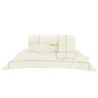 Jogo De Lençol Queen Size Palha 400 Fios Micro Percal 4 Peças