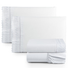 Jogo De Lençol Queen Suave Barrado Lese 4 Peças Barato - Bran