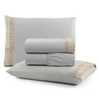 Jogo De Lençol Queen Suavitec Com Grippir 4 Peças - Cinza - 1