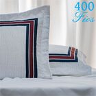 Jogo De Lençol Queen Tendência 3 Peças 400 Fios - Listra Azul