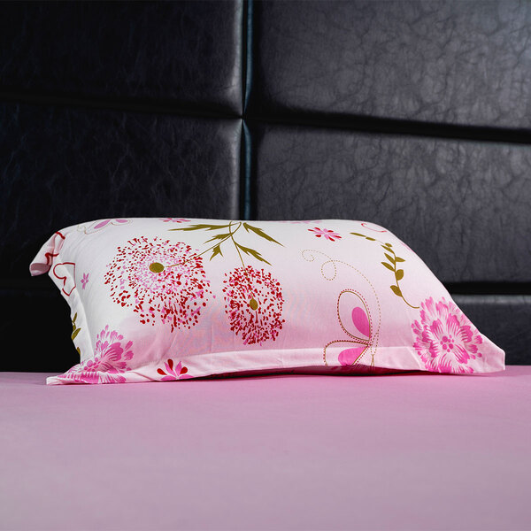 Jogo De Lençol Rosê Floral De Malha Solteiro 2 Peças 1,88m X