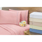 Jogo De Lençol Rosê Ponto Palito King 200 Fios 3 Peças Tecido