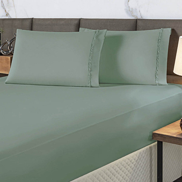 Jogo De Lençol Royal Padrão 3 Peças Percal 400 Fios Detalhe D