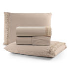 Jogo De Lençol Rubi Casal 4 Pçs 100% Algodão 200 Fios Ponto P