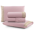 Jogo De Lençol Rubi Queen 3 Pçs 100% Algodão 200 Fios Ponto P