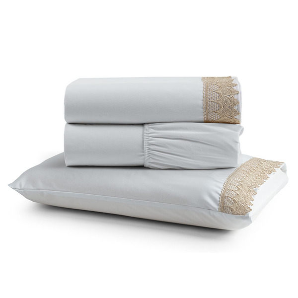 Jogo De Lençol Rubi Solteiro 3 Pçs 100% Algodão 200 Fios Pont