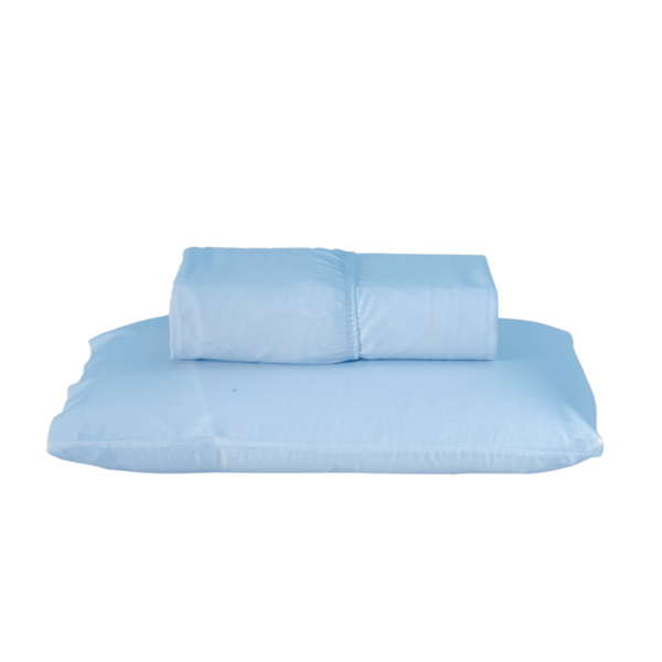 Jogo De Lençol Solteiro 140 Fios Dia A Dia Azul Valle Enxovai