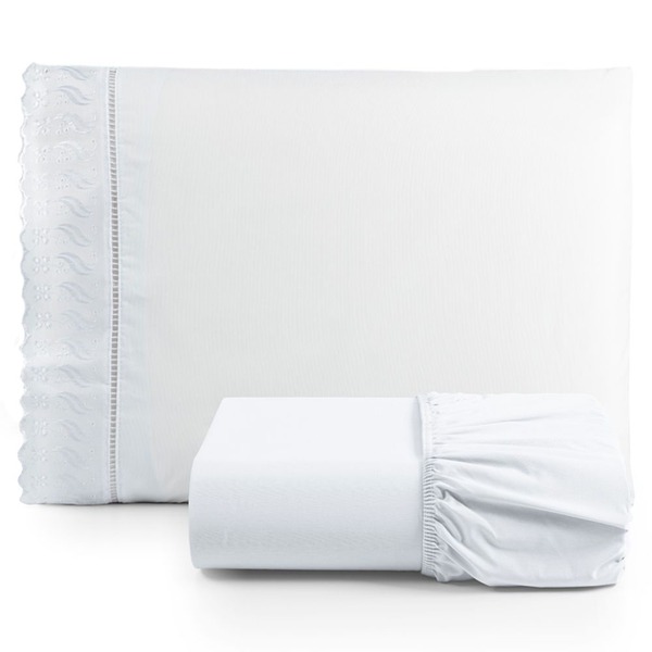 Jogo De Lençol Solteiro 2 Pçs Basic Percal 180 Fios Lese Bord