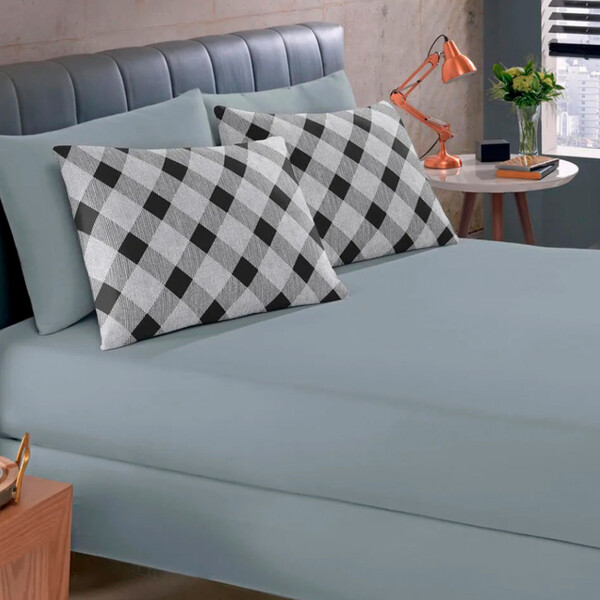 Jogo De Lençol Solteiro 2 Peças Estampado De Malha 100 Algodã