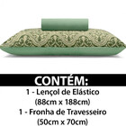 Jogo De Lençol Solteiro 2 Peças Estampado De Malha 100 Algodã