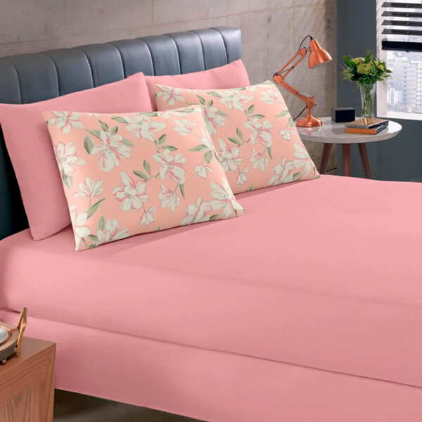 Jogo De Lençol Solteiro 2 Peças Estampado De Malha 100 Algodã