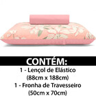 Jogo De Lençol Solteiro 2 Peças Estampado De Malha 100 Algodã