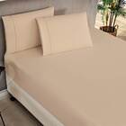 Jogo De Lençol Solteiro Elegance 200 Fios 3 Peças - Caqui