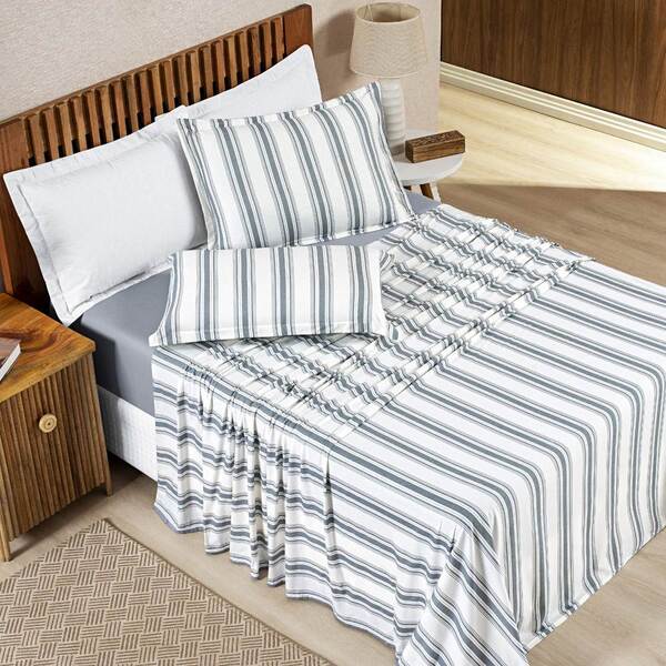 Jogo De Lençol Solteiro Marim Malha 100% Algodão Estampado 3