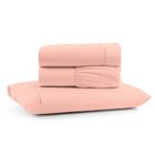 Jogo De Lençol Solteiro Mirante 3 Peças - Rosa - 100% Algodão