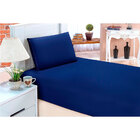 Jogo De Lençol Solteiro Pati Liso 02 Peças Azul Marinho