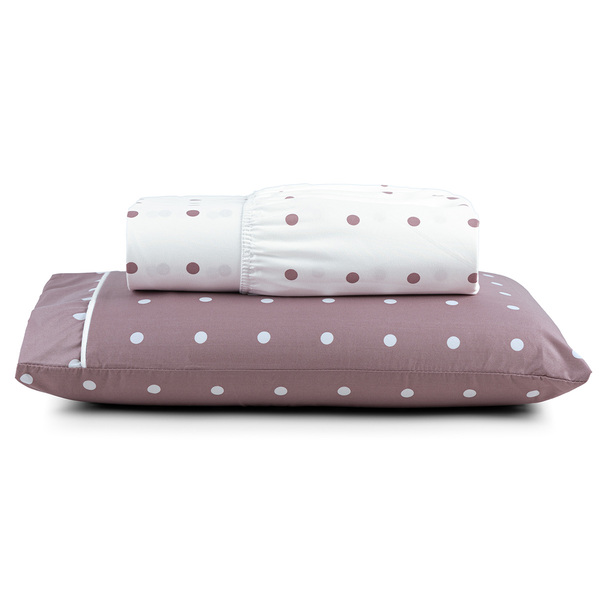 Jogo De Lençol Solteiro Petit Micropercal Poa 200 Fios 2 Peça