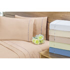 Jogo De Lençol Solteiro Ponto Palito 200 Fios 2 Peças Cáqui T