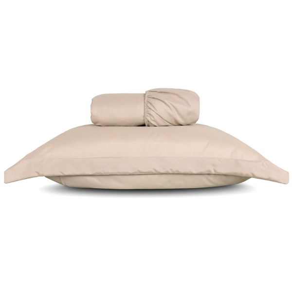 Jogo De Lençol Solteiro Slim Percal 200 Fios 2 Peças - Bege