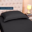 Jogo De Lençol Solteiro Slim Percal 200 Fios 2 Peças - Preto