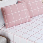 Jogo De Lençol Solteiro Square 2 Peças Rosa