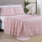 Jogo De Lençol Solteiro Square 3 Peças Rosa