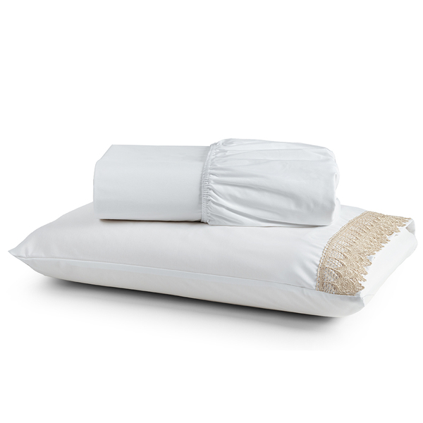 Jogo De Lençol Solteiro Suavitec Com Grippir 2 Peças - Branco
