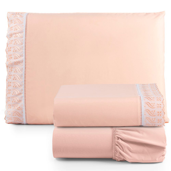 Jogo De Lençol Suave Lese Percal 180 Fios Solteiro  3 Peças B