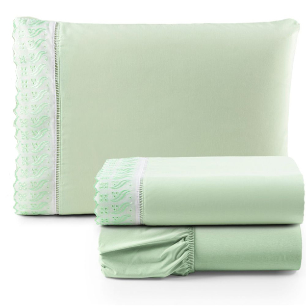 Jogo De Lençol Suave Lese Percal 180 Fios Solteiro  3 Peças B