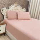 Jogo De Lençol Suave Queen 3 Peças Percal 400 Fios Detalhe Po