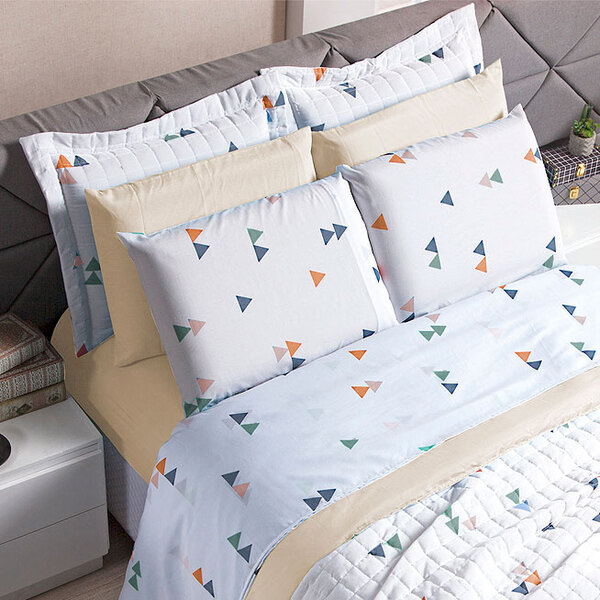 Jogo De Lençol Tamanho King Size 3 Peças Estampado Escandinav