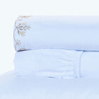 Jogo De Lençol Tamanho Queen Size Branco / Bege 100% Algodão