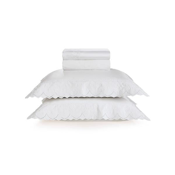 Jogo De Lençol Trussardi Ducale 600 Fios Queen Branco