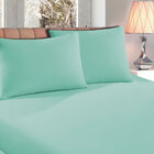 Jogo De Lençol Verde Liso De Malha King 3 Peças 2,03m X 1,93m