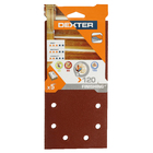 Jogo de Lixa para Máquina Orbital para Madeira Grão 120 5 unidades Dexter