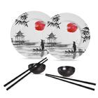 Jogo De Louça Japonês Moderno Com 6 Peças Em Cerâmica