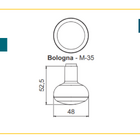 Jogo De Maçaneta Haga- Bologna - M35 - Cr - 0520